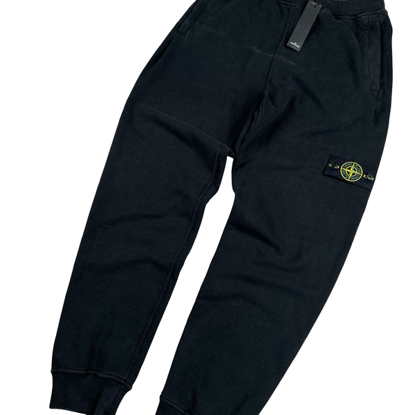 Stone Island 2024 Black Loose Fit Jogging Bottoms - Medium