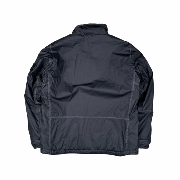 Stone Island 2014 Charcoal Grey Quilted Mussola Gommata Jacket - XL
