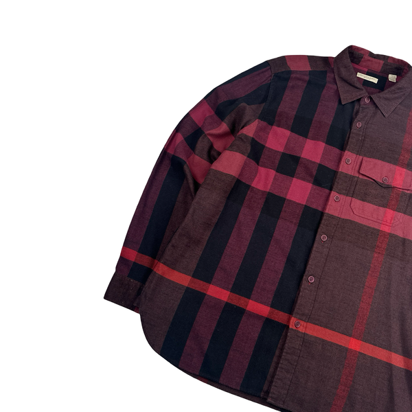 Burberry Nova Check Button Up Flannel Shirt - XXL
