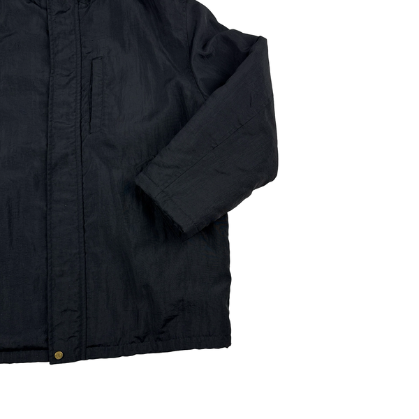 CP Company 1995 Thick Nylon Vintage Fleece Lined Hooded Jacket - Large