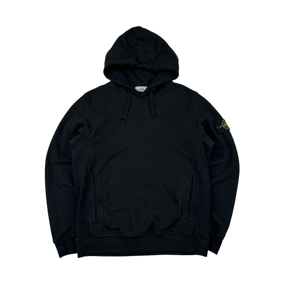 Stone Island 2024 Black Pullover Hoodie - Medium