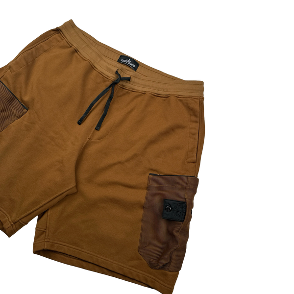 Stone Island 2021 Shadow Project Brown Garment Dyed Mesh Cargo