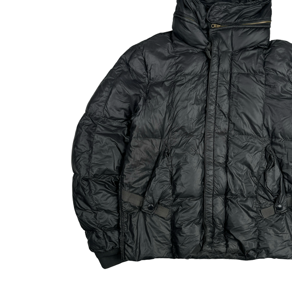 CP Company Down Filled Quilted Lined Black Goggle Puffer Jacket - Medium
