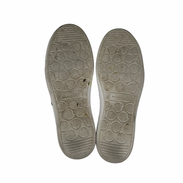 Moncler Striped Leather Low Top Sneaker Trainers - UK 9