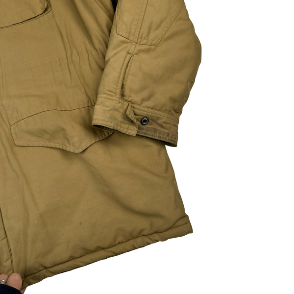 Ralph Lauren Beige Quilted Fleece Lining Collard Jacket - XL