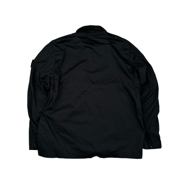 Stone Island 2022 Black Ghost Stretch Cotton Overshirt - XL