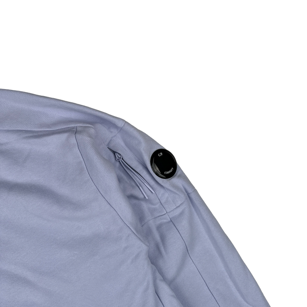 CP Company Lilac Cotton Lens Viewer Quarter Zip Pullover - 3XL