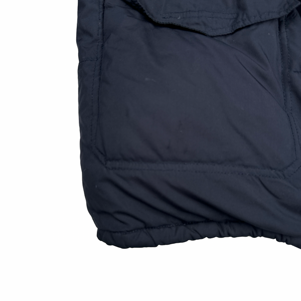 Moncler Vintage Navy Fur Hood Down Filled Jacket - Small