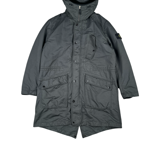 Stone Island 2013 Grey David TC Thick Lined Fishtail Duffle Jacket - XXL