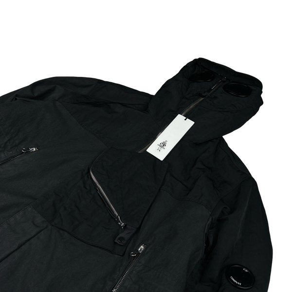CP Company Black 50 Fili Quilted Explorer Cargo Jacket - Large