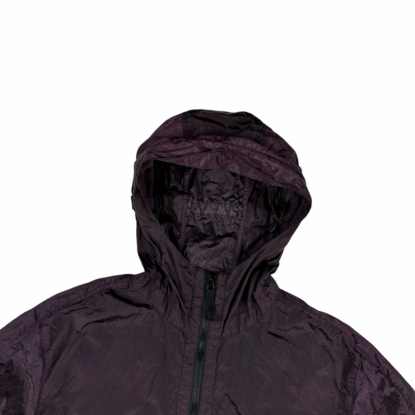 Stone Island 2018 Plum Purple Nylon Metal Watro Hooded Jacket - Large