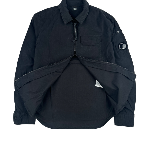 CP Company Black Lens View Button Up Overshirt - Small