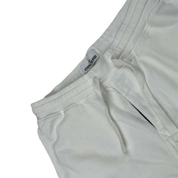 Stone Island 2021 White Tracksuit Bottoms - Large