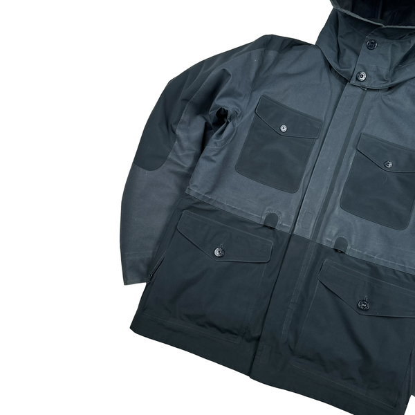 Stone Island 2017 Navy Waterproof Down Lined Ghost Tank Shield Jacket - Large