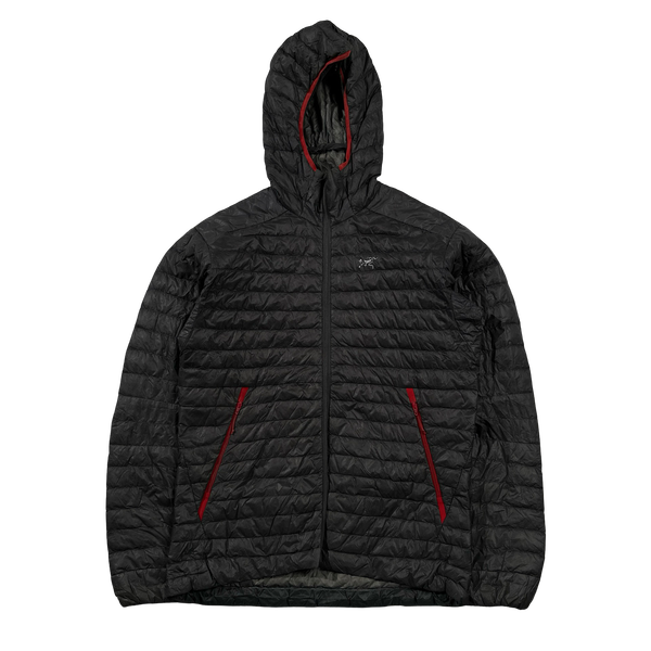 Arcteryx Charcoal Cerium SL Down Filled Zipped Hooded Jacket - Small
