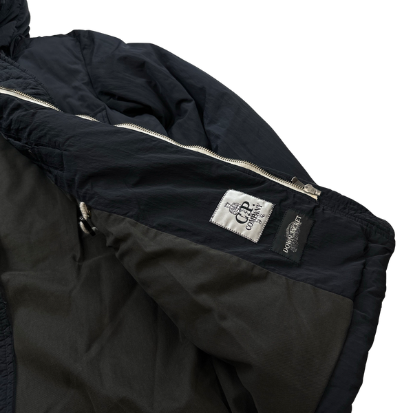 CP Company 2000s Black Down Filled Nylon Shell Parka Jacket - Medium