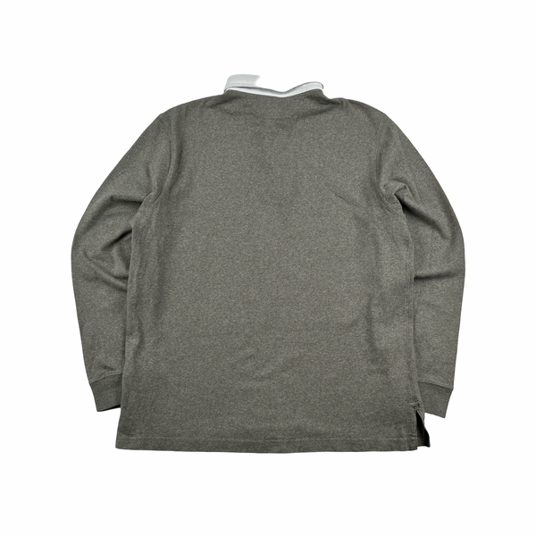 Ralph Lauren Grey Long Sleeve Rugby Polo Shirt - Large