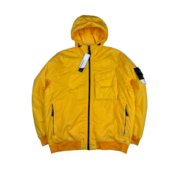 Stone Island 2022 Yellow Crinkle Primaloft Lined Jacket - XXL