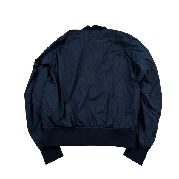 Stone Island 2017 Navy Garment Dyed Crinkle Reps Jacket - Medium