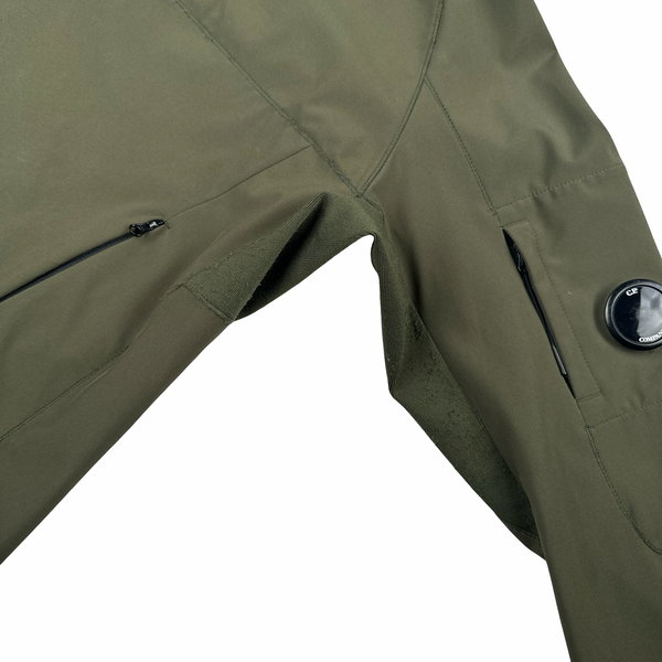 CP Company Khaki Green Soft Shell Smock Pullover Jacket - Large