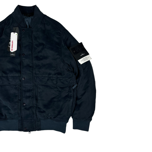 Stone Island Cupro Raso Navy Ghost Project Bomber Jacket - XL