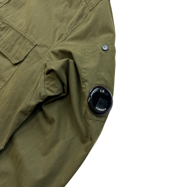 CP Company Khaki Button Up Overshirt - Medium