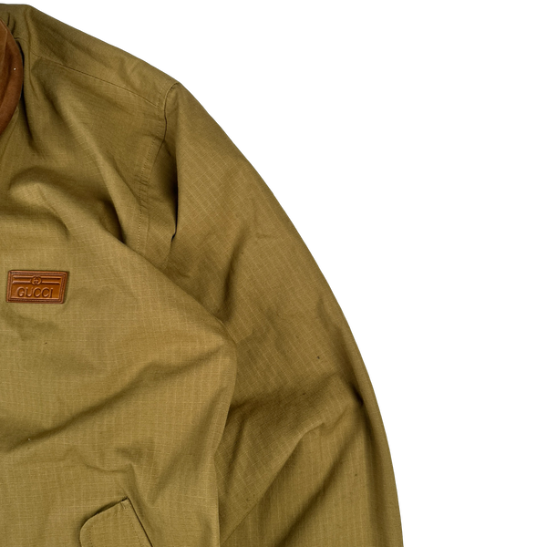 Gucci Monogram Reversible Canvas Collared Jacket - Large