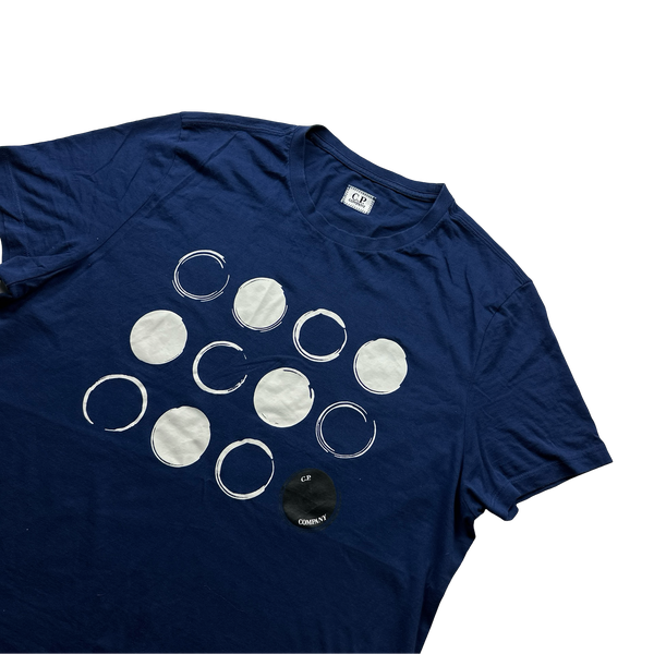 CP Company Blue Graphic Lens Viewer Cotton T Shirt - XL
