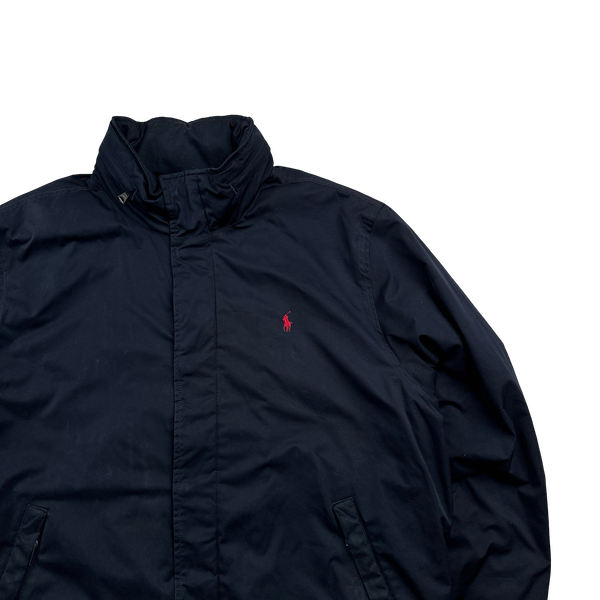 Ralph Lauren Navy Fleece Lined Water Resistant Jacket - Large