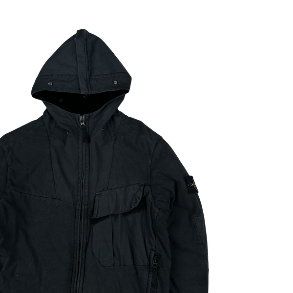 Stone Island 2016 Jersey Shell Split Velvet Hood Jacket - Small