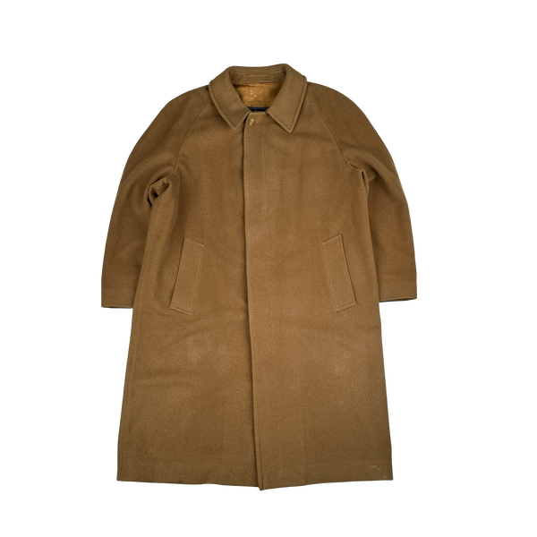 Burberry Wool Camel Long Collared Jacket - XL