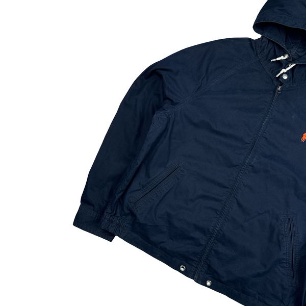 Ralph Lauren Polo Navy Cotton Zip Up Jacket - Large