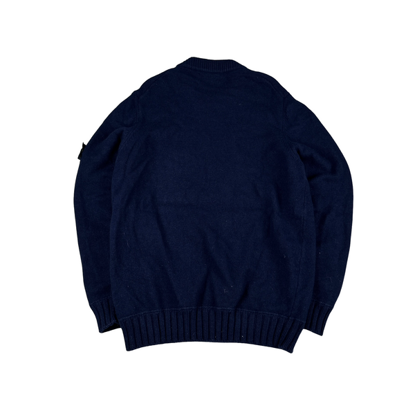Stone Island 2017 Navy Wool Crewneck - XXL