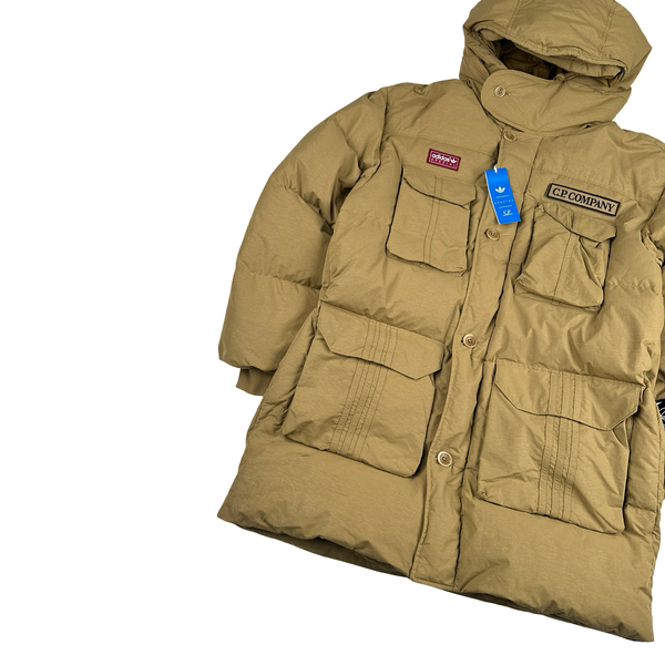 Adidas Spezial X CP Company RARE Sand Thick Puffer Print Lined Jacket - XL