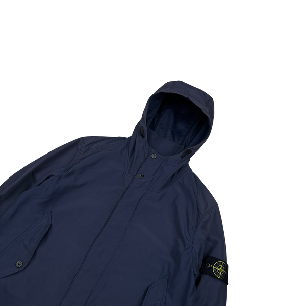 Stone Island 2014 Navy Micro Reps Hooded Jacket - Medium