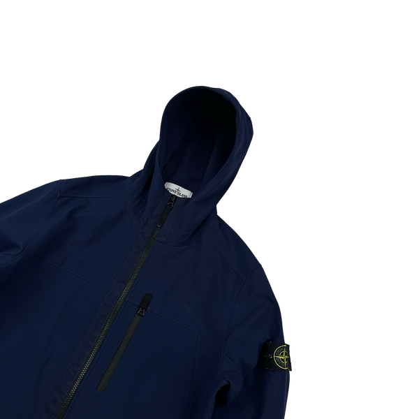Stone Island 2018 Navy Soft Shell R Jacket - Large
