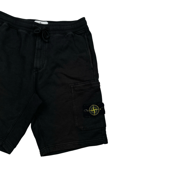 Stone Island 2021 Black Cotton Shorts - Medium