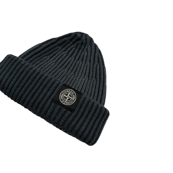 Stone Island 2012 Grey Two Tone Ribbed Wool Beanie