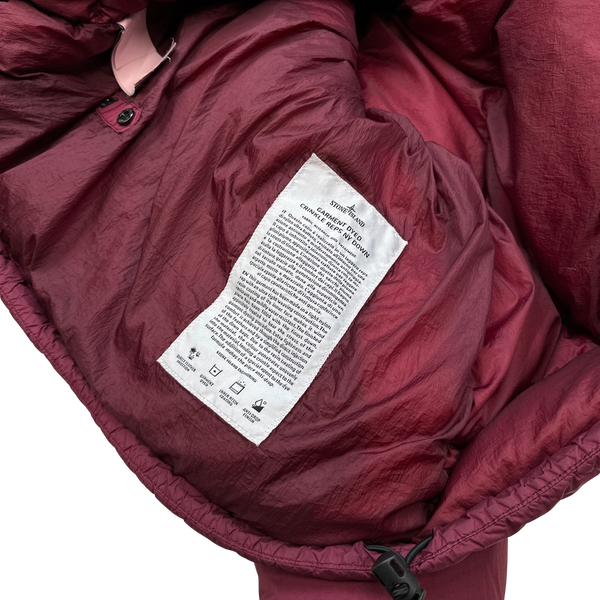 Stone Island Pullover Garment Dyed Crinkle Reps Down Jacket - Small