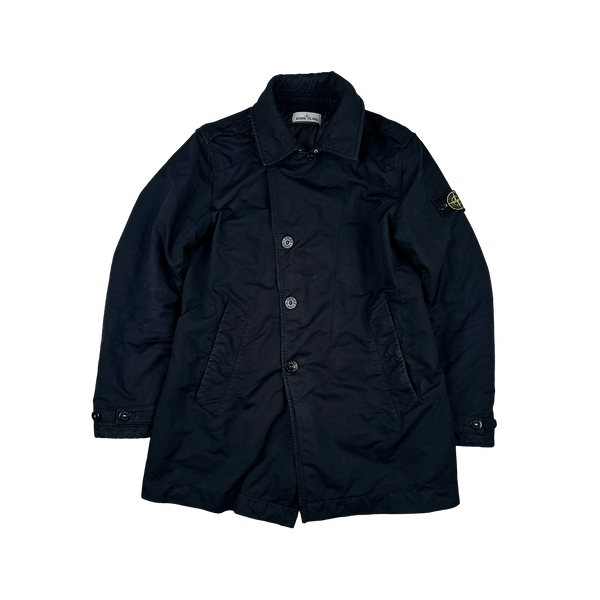 Stone Island 2018 Navy Primaloft Lined David TC Trench Coat - Large