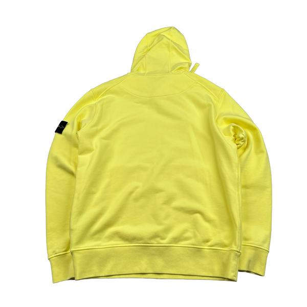 Stone Island 2022 Neon Yellow Pullover Hoodie - Large