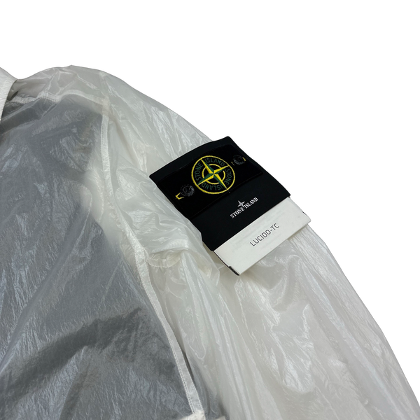 Stone Island 2021 White Lucido-TC Collared Jacket - Small