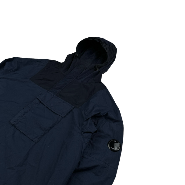CP Company Navy Nylon Blend Hooded Smock - Large