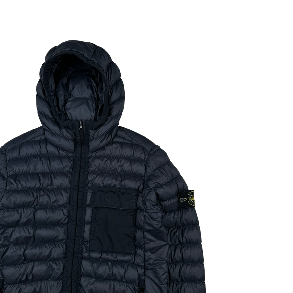 Stone Island 2018 Navy Micro Yarn Down Puffer Jacket - Medium
