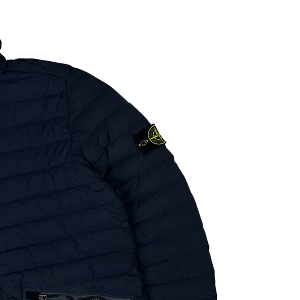 Stone Island 2019 Navy Loom Woven Down Puffer Jacket - Large
