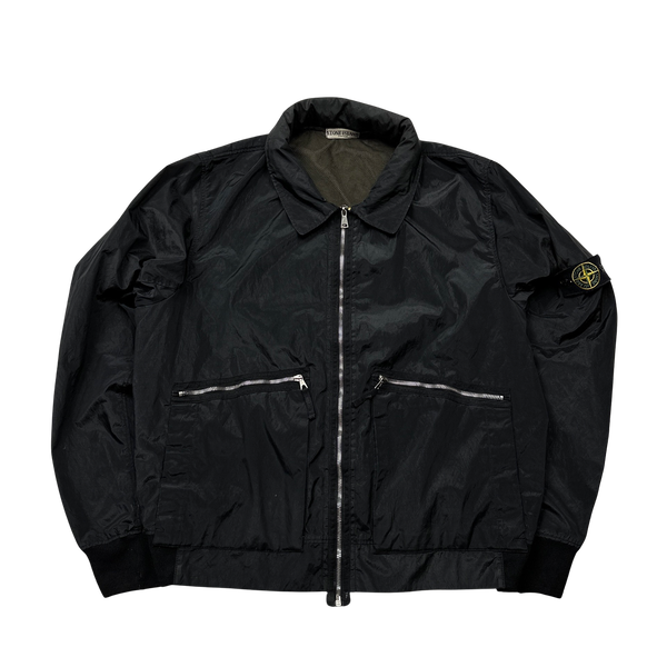 Stone island black online nylon metal jacket