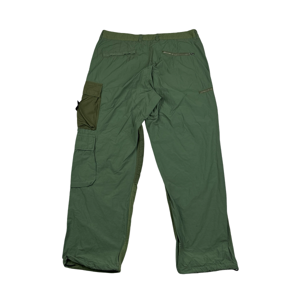 Stone Island 2023 Loose Fit Cargos Green Twill TC Trousers - 38"
