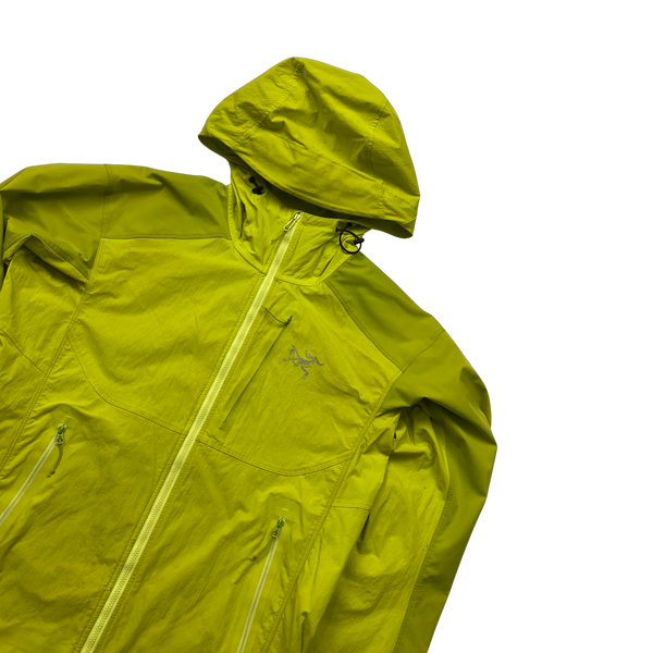 Arcteryx Yellow Panelled Nylon Shell Jacket - Medium
