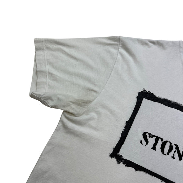 Stone Island 2021 White Spellout Cotton T Shirt -