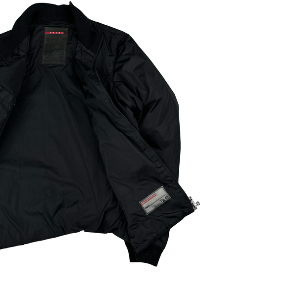 Prada Black Nylon Red Tab Jacket - Medium
